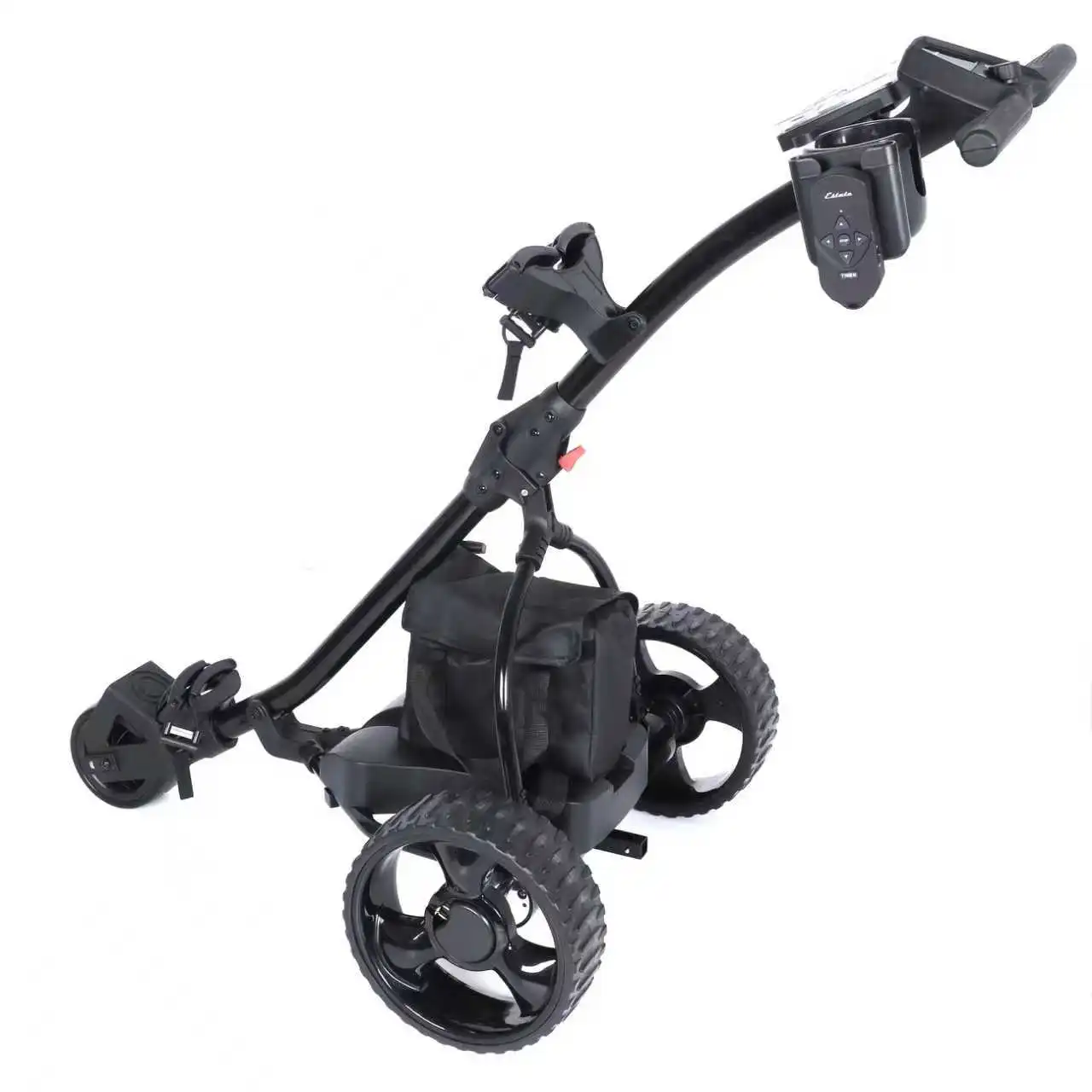 All Terrain 3-Wheel Double Drive Motor 8km/h Easy-Fold Strong Steel Frame Remote Control Electric Golf Bag Trolley Cart 80kg