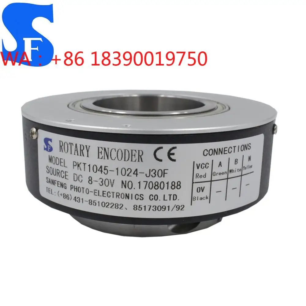 Optical Incremental Rotary Encoder 100mm External Diameter 45mm Hollow Shaft Elevator Parts Speed Sensor 1024P/R Resolution