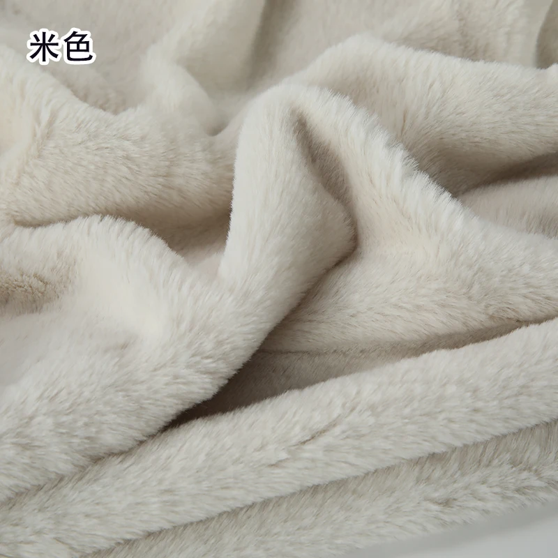 White Grey Colour Series 8mm imitation Rex rabbit Fur Fabric short plush fabric cabinet tablecloth display scarf cotton doll DIY