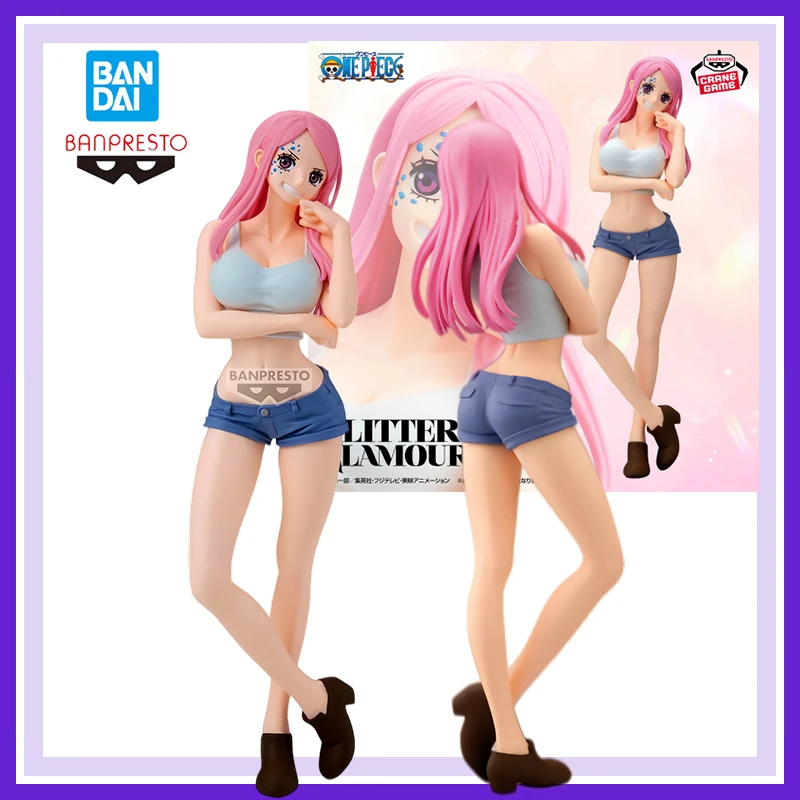 

In Stock Original Bandai Banpresto One Piece Glitter Glamours Jewelry Bonney2 Anime Action Figures Model Toys Collect 22Cm