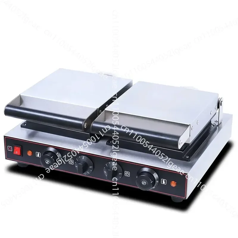 Desktop Stainless Steel Automatic 2-plate Electric Waffle Cone Machine Bread Machine