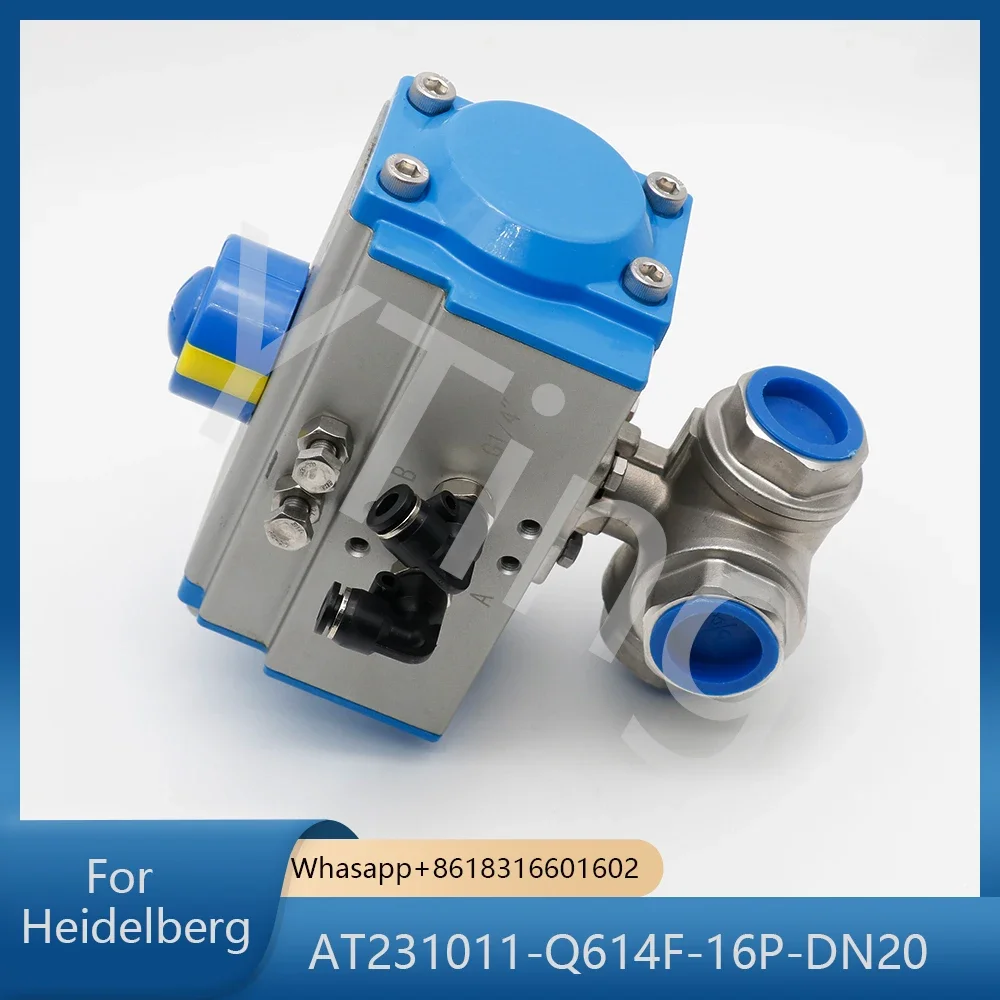 AT-Q614/5F-16P Pneumatic Three-way Threaded Stainless Steel Corrosion-resistant T-type L-type Ball Valve