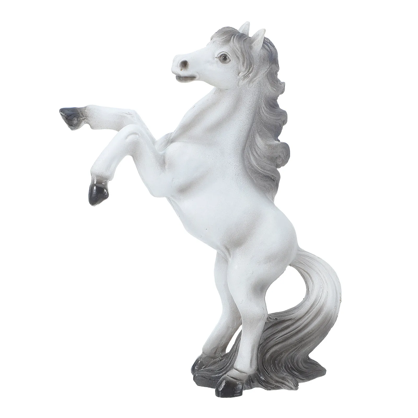 Mini Resin Horse Sculpture Realistic Detailed Resin Fairy Garden Ornament for Outdoor Garden Miniatures Desktop Bonsai Landscape