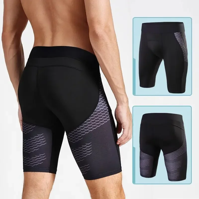 

New shark pants, professional sports shorts, men's running tight shorts, basketball training compression fitness pants