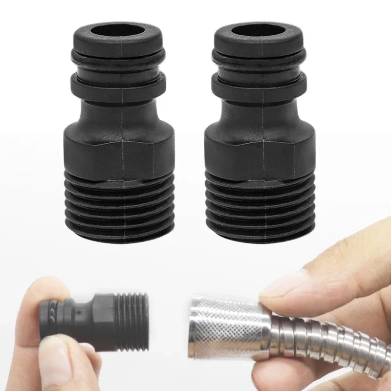 2 pçs 1/2 "adaptador de torneira rosqueada mangueira de água do jardim conector de tubulação rápida lavagem de carro pistola de água acessórios peças de jardinagem em casa