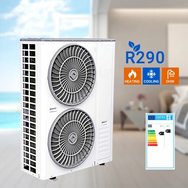 Bomba de calor para calefacción doméstica, dispositivo monobloque de aire A agua, WIFI, ERP A +++, R290, nueva energía