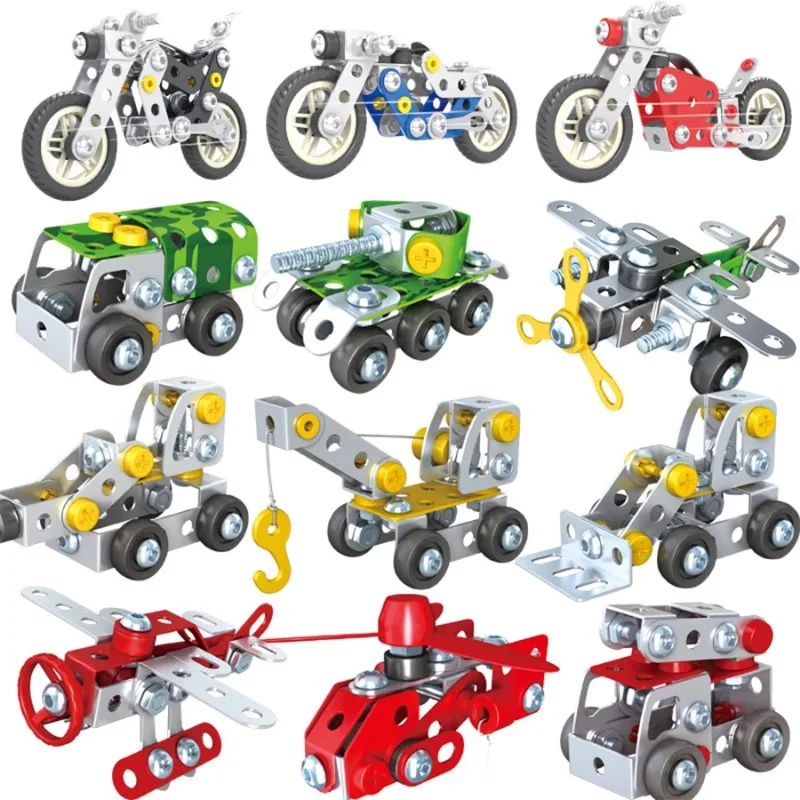 DIY гайка винт в сборе инженерный военный автомобиль строительный комплект для мальчиков образовательная интеллектуальная интерактивная игрушка