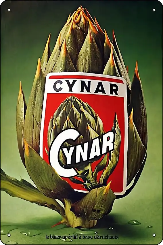 

ВИНТАЖНЫЙ ПЛАКАТ Cynar, металлический жестяной знак, забавное домашнее искусство, Настенный декор 8x12 дюймов