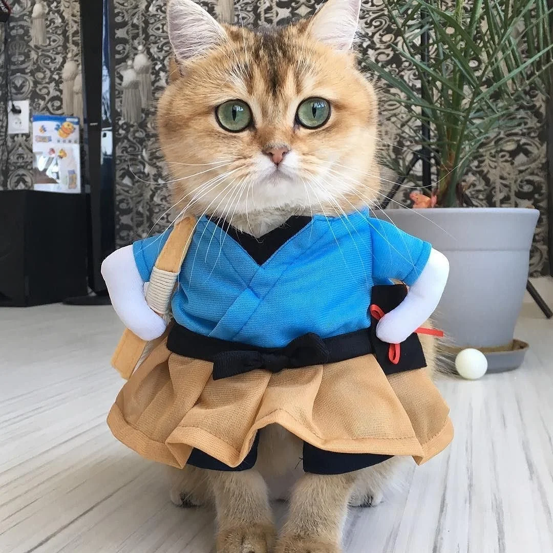 Pet Clothes Cat Costume Pudao Taro Meow Funny Clothes Police Funny Cat Clothes Cat Clothes Cat Upright Clothes Cute Cat Dress