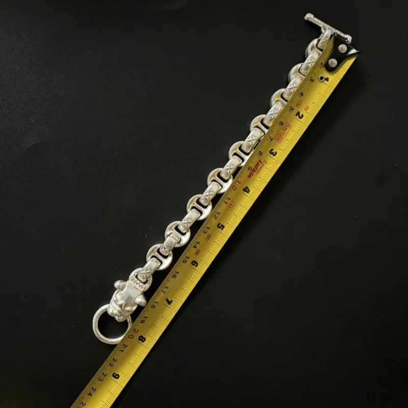 Vintage Tibetan silver handmade auspicious animal headpiece bracelet for couples as a gift