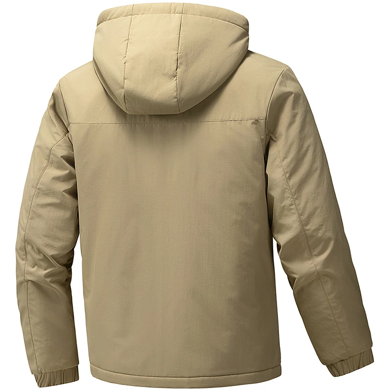 Winter Men Waterproof Windproof Outdoor Jackets Man Detachable Hat Casual Jacket Male Multi Pocket Work Jacket Windbreaker Parka