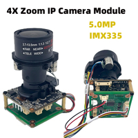 CCTV 4X Motorized Zoom Auto Focus 5.0MP IP Camera Board Webcam Starlight Module Sony IMX335 Sensor RTSP Electric Varifocal Lens