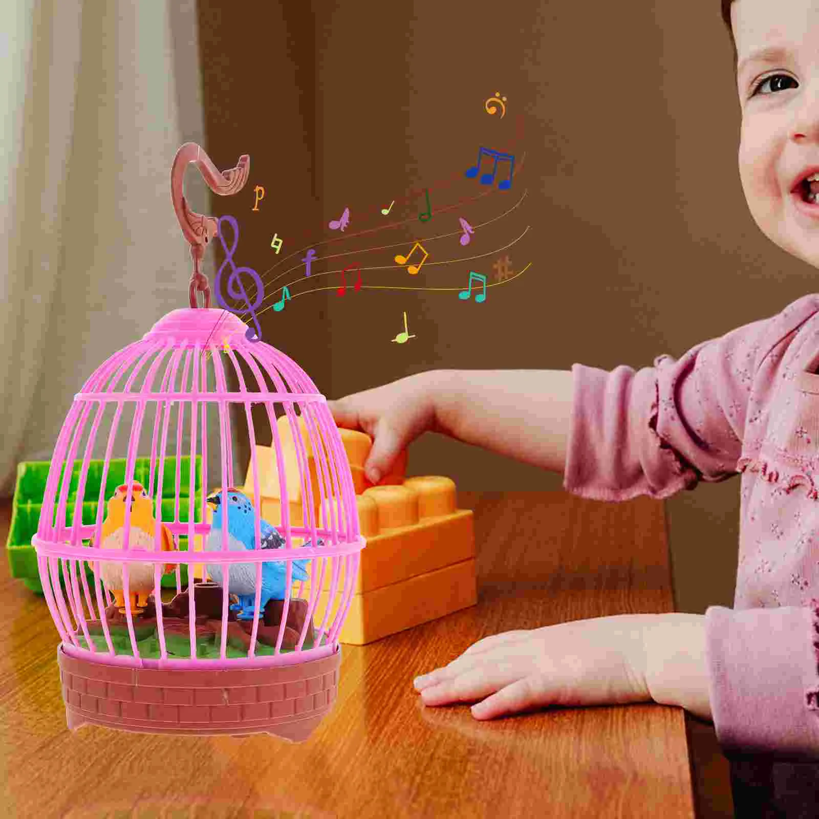 Simulação de controle de voz gaiola decorativa brinquedo de controle de voz interessante criança engraçado emulação simulado brinquedos para animais de estimação