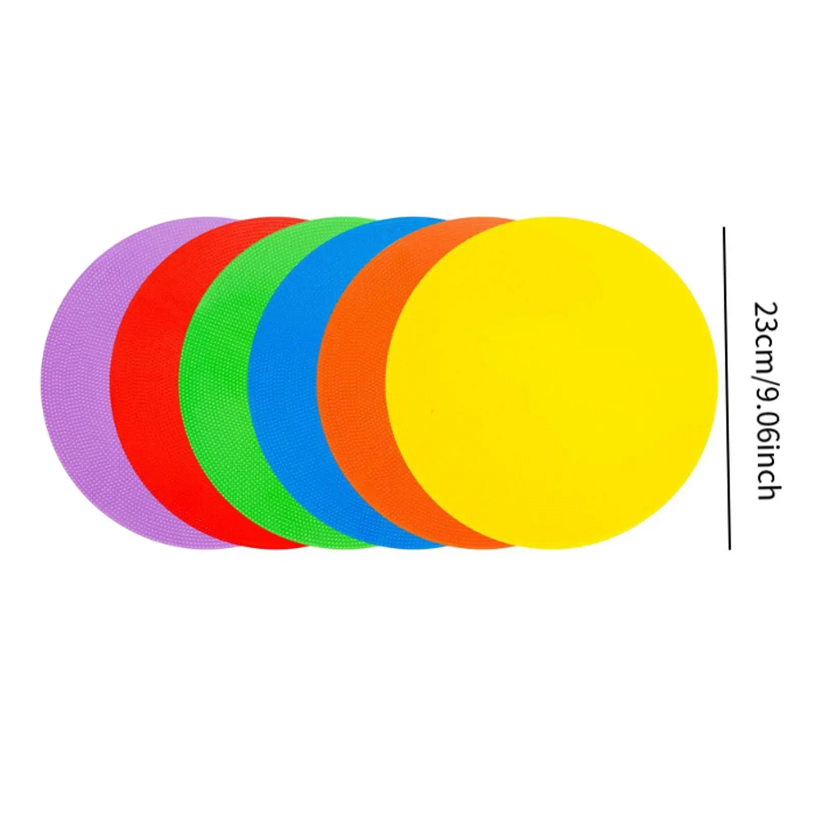 مخاريط مسطحة متعددة الألوان غير قابلة للانزلاق، علامات الجلوس لممارسة التمارين المدرسية #6