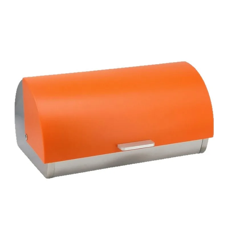 For Kitchen Storage  Stainless Steel Bread  Storage Box Flip Fresh-keeping Box