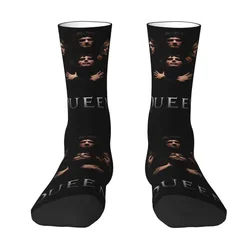 Freddie Mercury Queen Band Mens Crew Socks Unisex Fun Spring Summer Autumn Winter Dress Socks