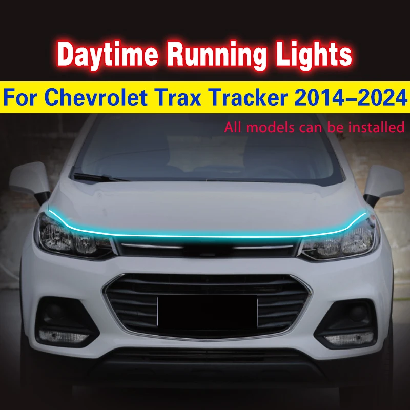 1PCS 12V led car drl daytime running lights fog lamp Car Flashing Universal Ambient Lamp for Chevrolet Trax Tracker 2014-2024