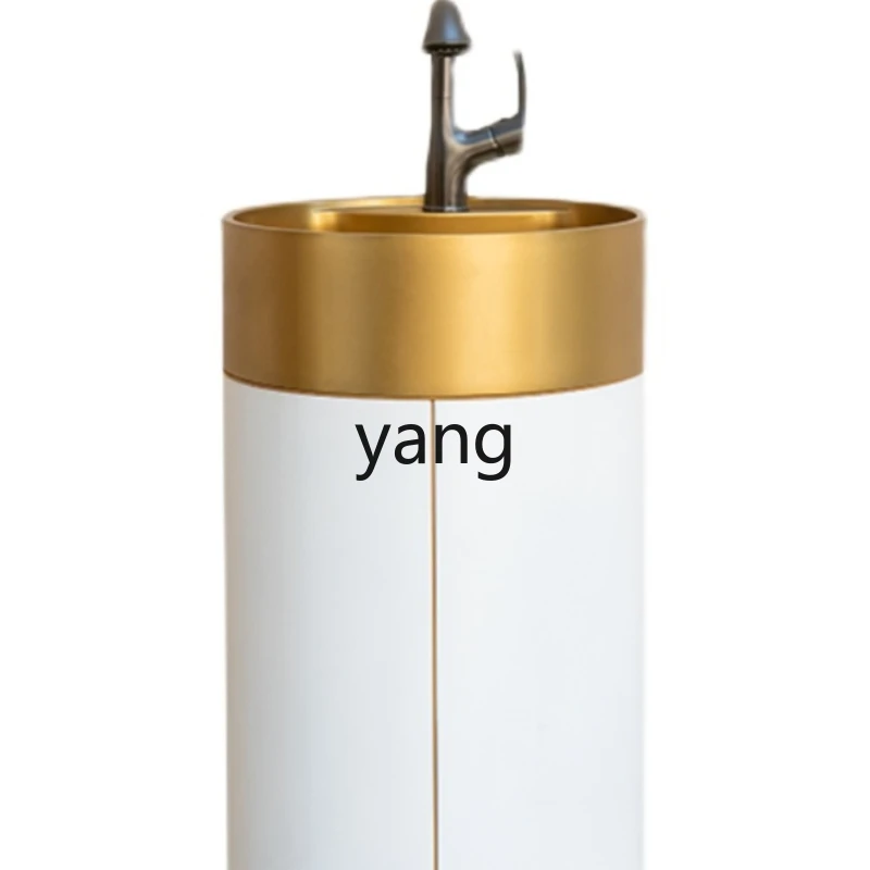 

LMM Cylindrical Floor Wash Basin Integrated Tea Set Basin Small Apartment Wash Basin