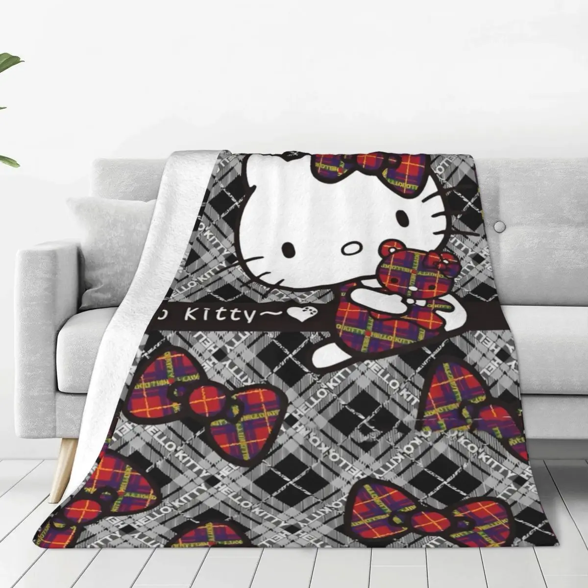 MINISO Hello Kitty Blanket Quality Super Warm Bedding Throws Spring Girls Boys Outdoor Graphic Bedspread