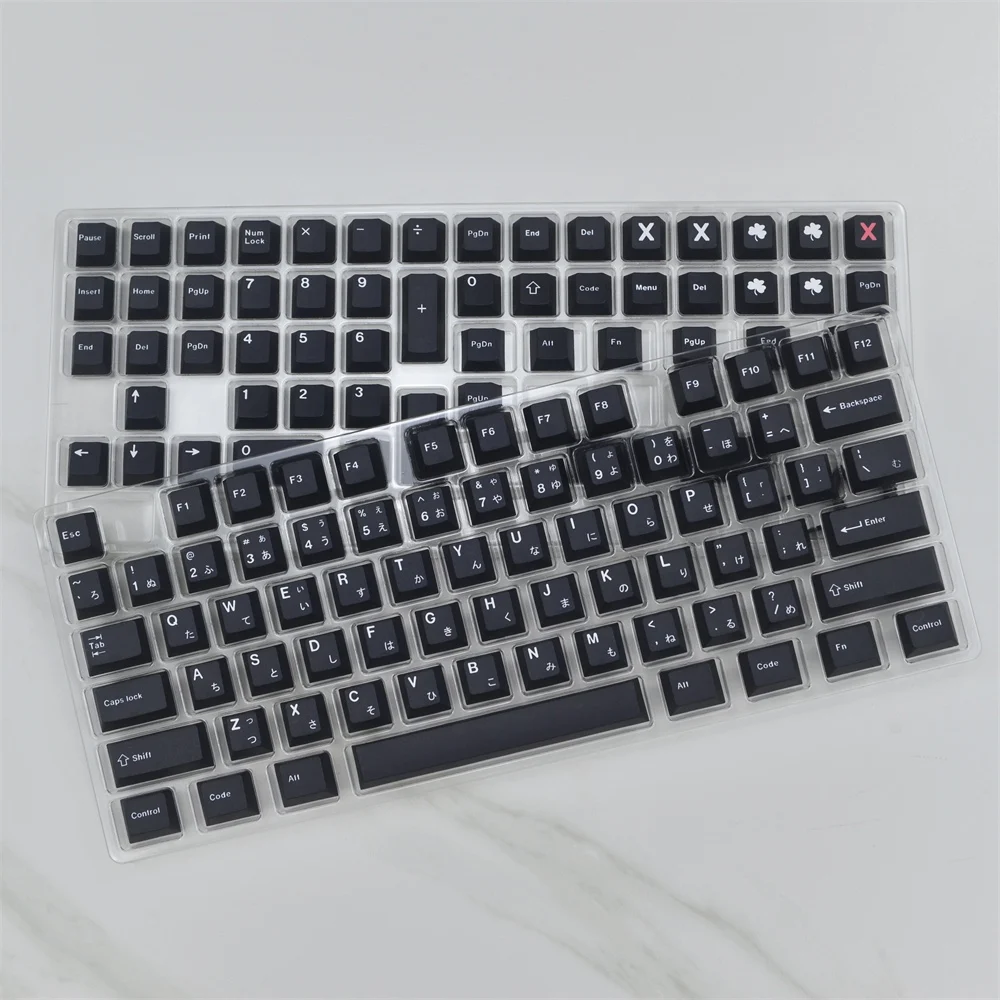 129 Keys GMK Wob Keycaps Cherry Profile Japanese Minimalist Black Keycap PBT Dye Sublimation Mechanical Keyboard Keycap MX Switc