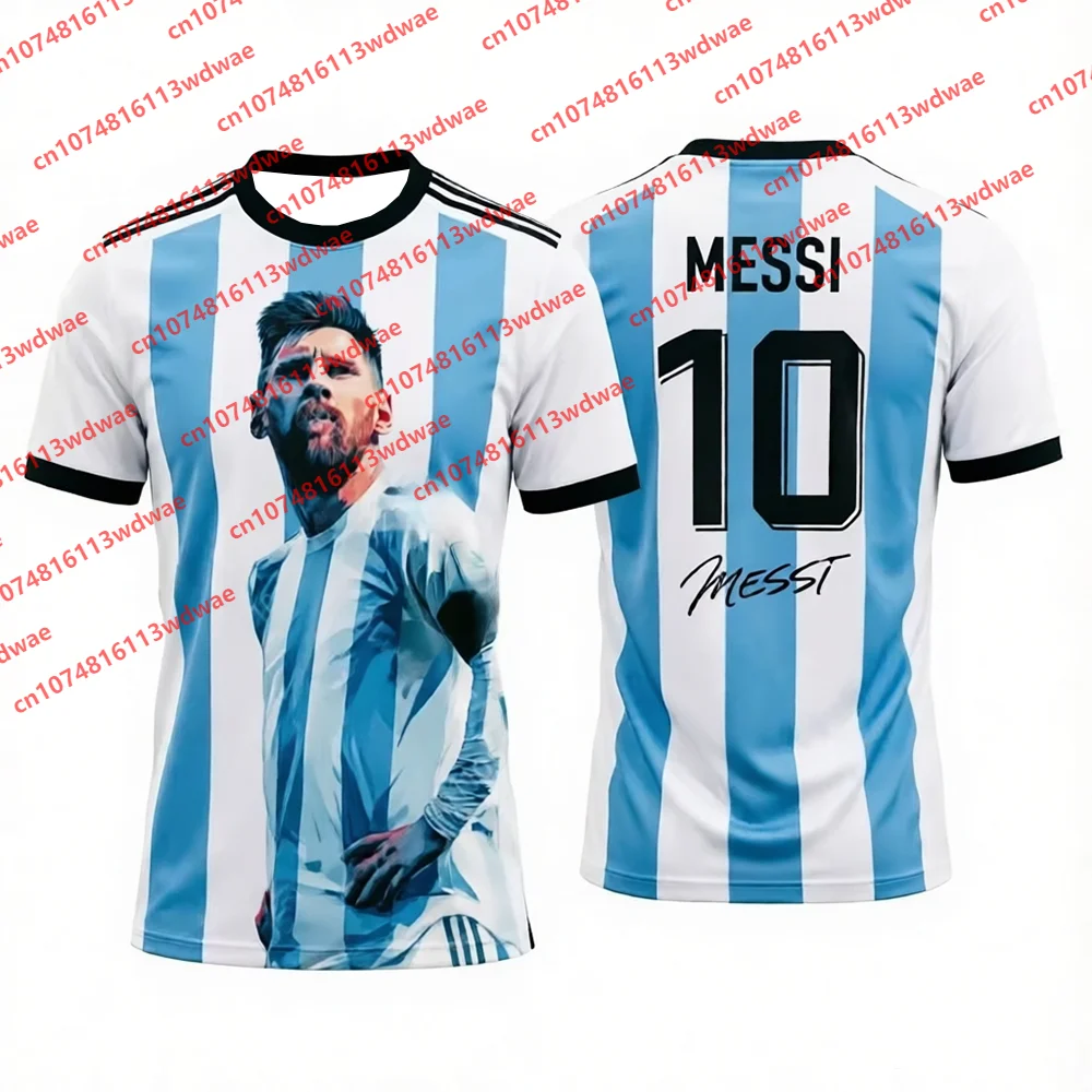 Camiseta de Fútbol del Equipo de Argentina de Messi, Conjunto de Entrenamiento, Camiseta Deportiva de Verano para Niños, Chándal Aplicable a Partidos de Fútbol