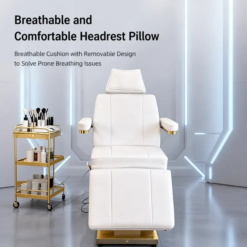 Light Luxury Gold Plated High Grade Electric Beauty Bed for Body Care and Aesthetic Treatments