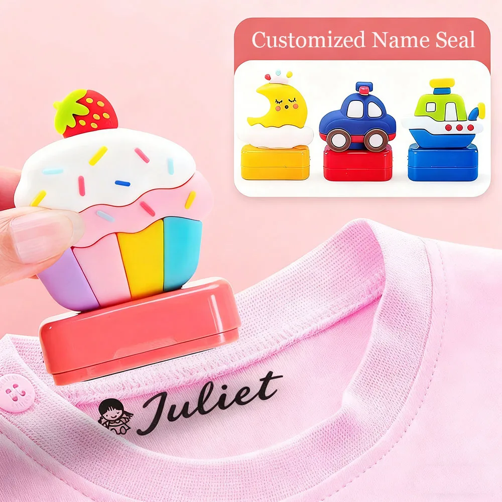 Personalisierter Stempel für Kinder – individuelles geprägtes Namenssiegel oder Schulbedarf, Reise-DIY-Bastelbedarf, Schulorganisation