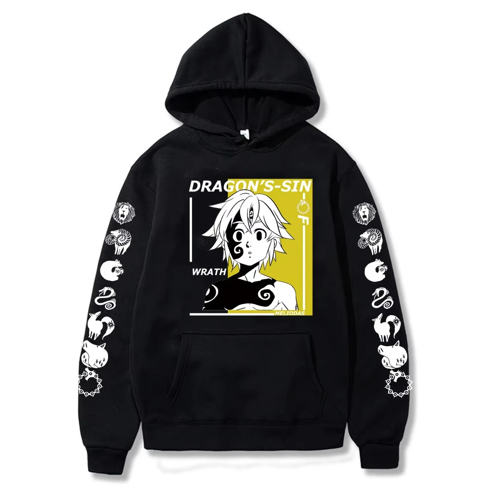 Seven Deadly Sins Hoodie Unisex Herren Damen Baumwolle Grafikdruck Langarm Oversized Sweatshirt 2026 Sommer Casual Bestseller