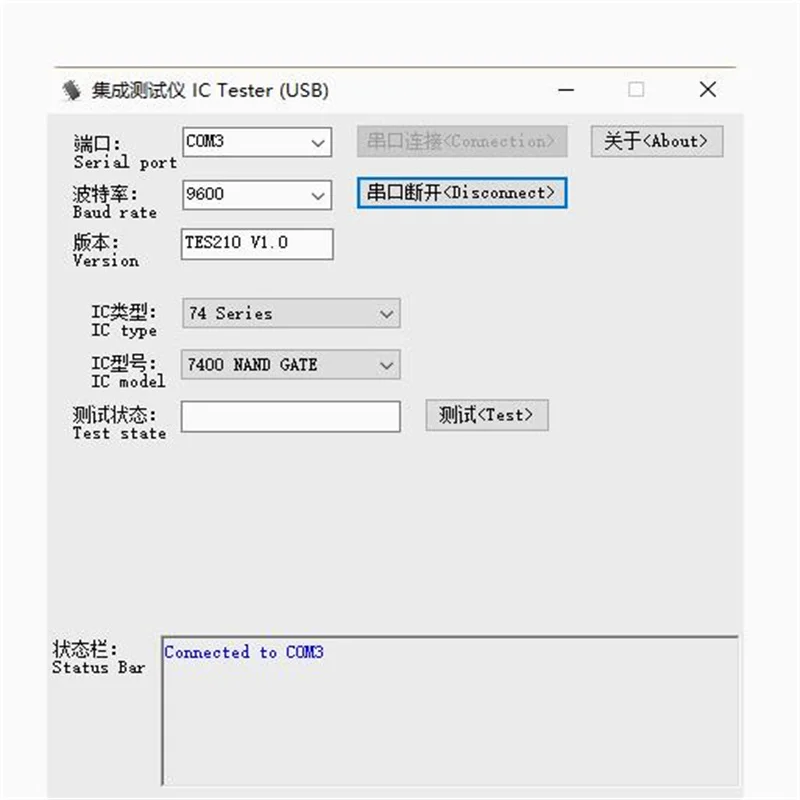 USB integrated circuit tester 74 40 series IC analog chip can determine the quality of logic gates