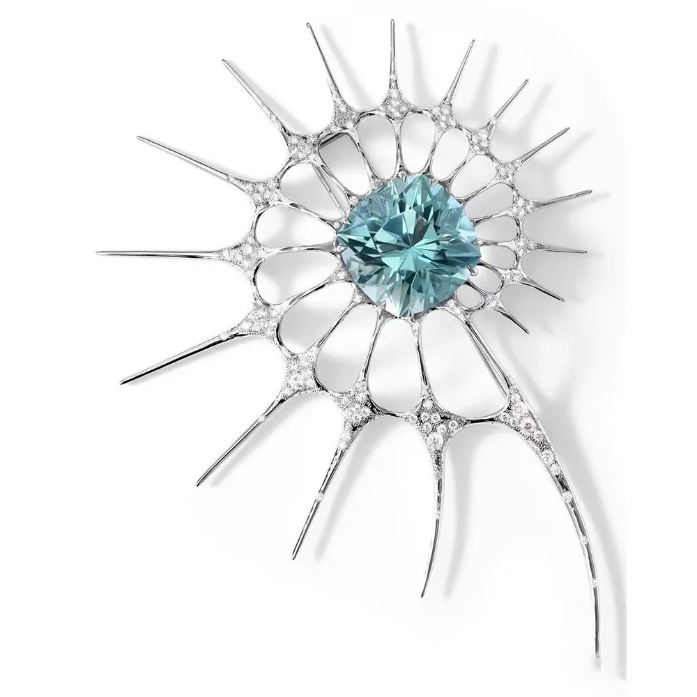 New irregular diamond studded brooch with unique and creative features, an alternative abstract accessory