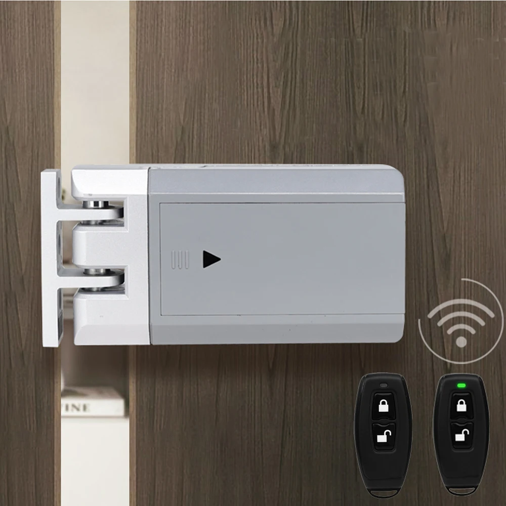 

Home/Office Use Invisible Door Lock with Two Transmitter Controls