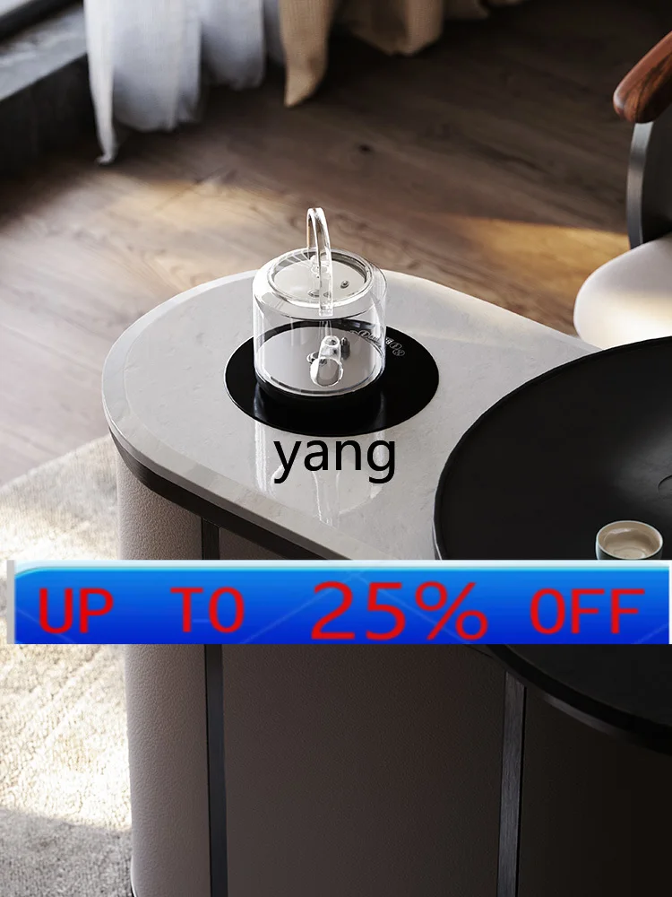 

CX Tea Cart Original Natural Marble Moving Tea Table Automatic Water Feeding Luxury Stone Tea Making Table