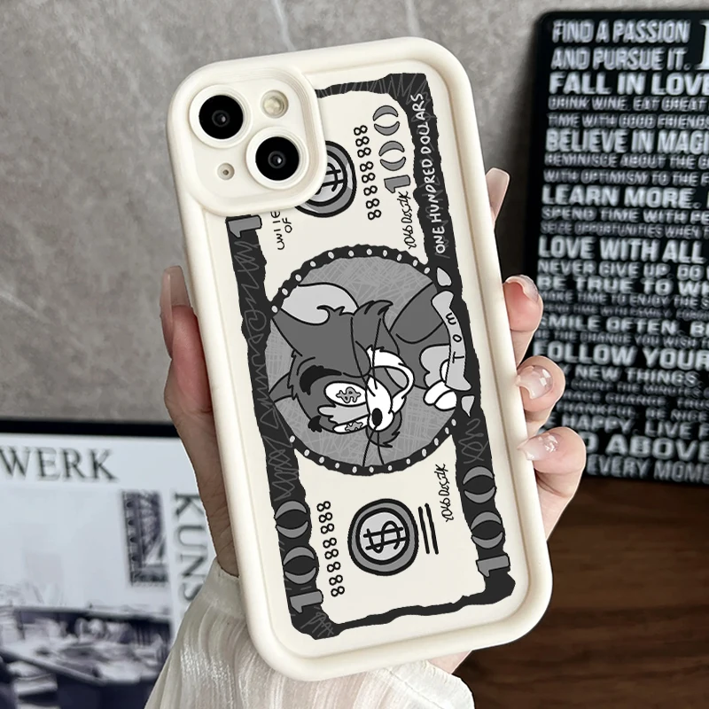 Cartoon Mouses And Cats For Apple iPhone 15 14 13 12 11 Mini XS XR X 8 7 Pro Max Plus Soft Eye Ladder Phone Case