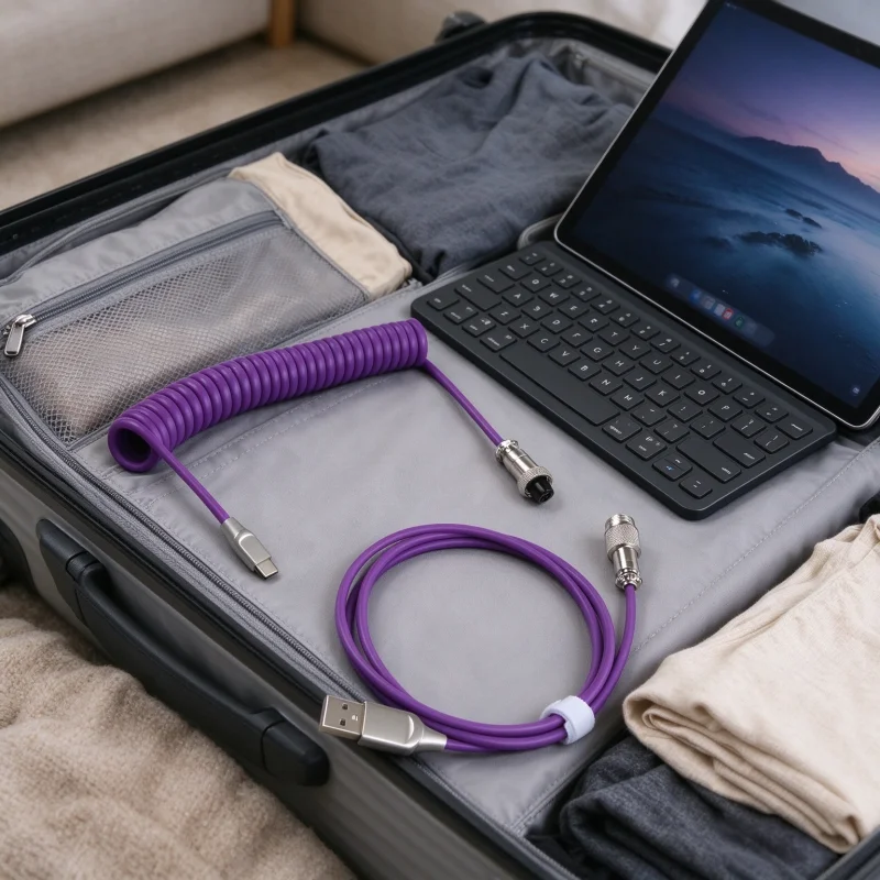 Yeni, bobin tipi mekanik klavy - Type C Detachable Cable Coiled Keyboard incelemesi ve fiyatı