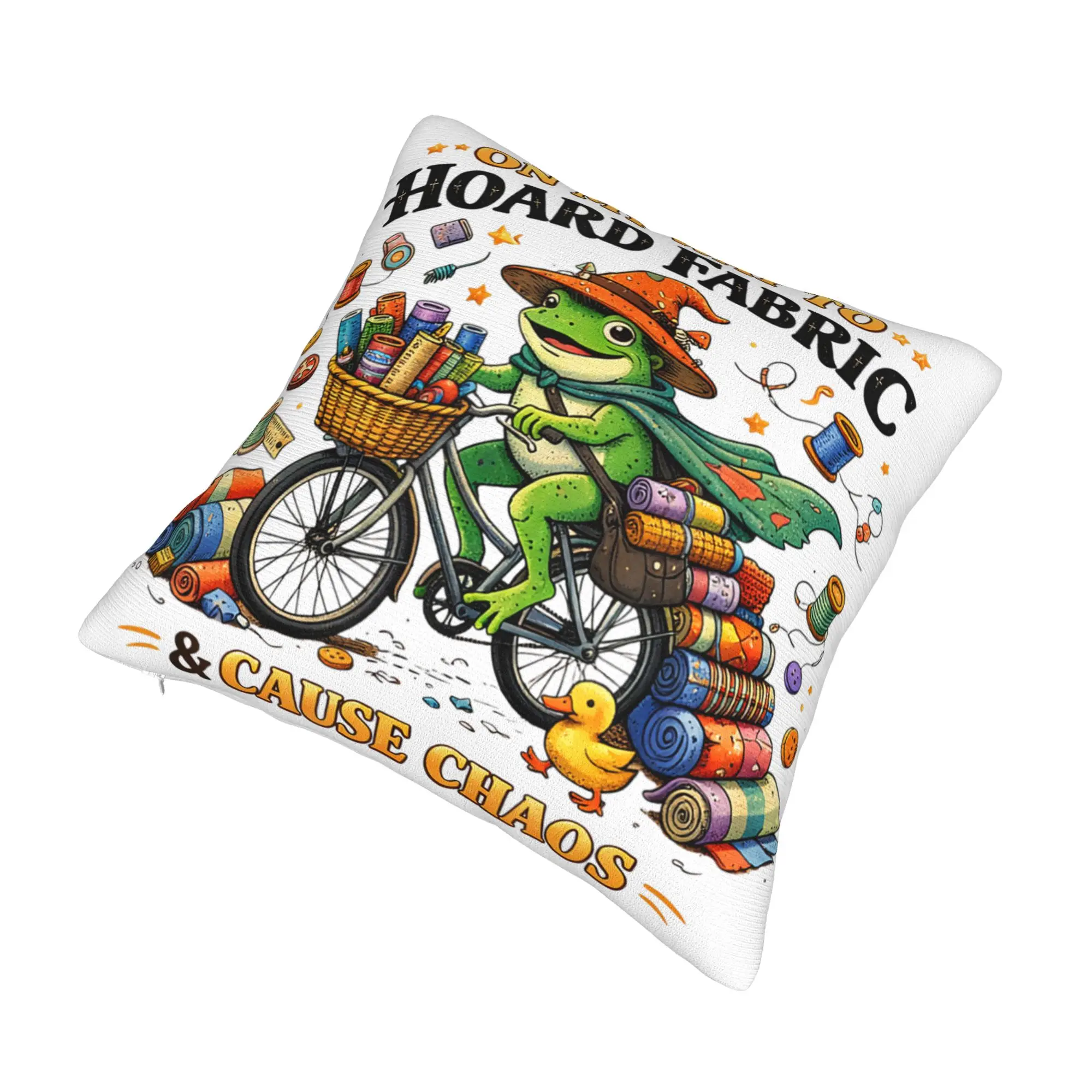 Decorative Pillow Covers On My Way to Hoard Fabrics and Cause Chaos Bed  Throw Pillow Case Cover Zipper Multiple Sizes