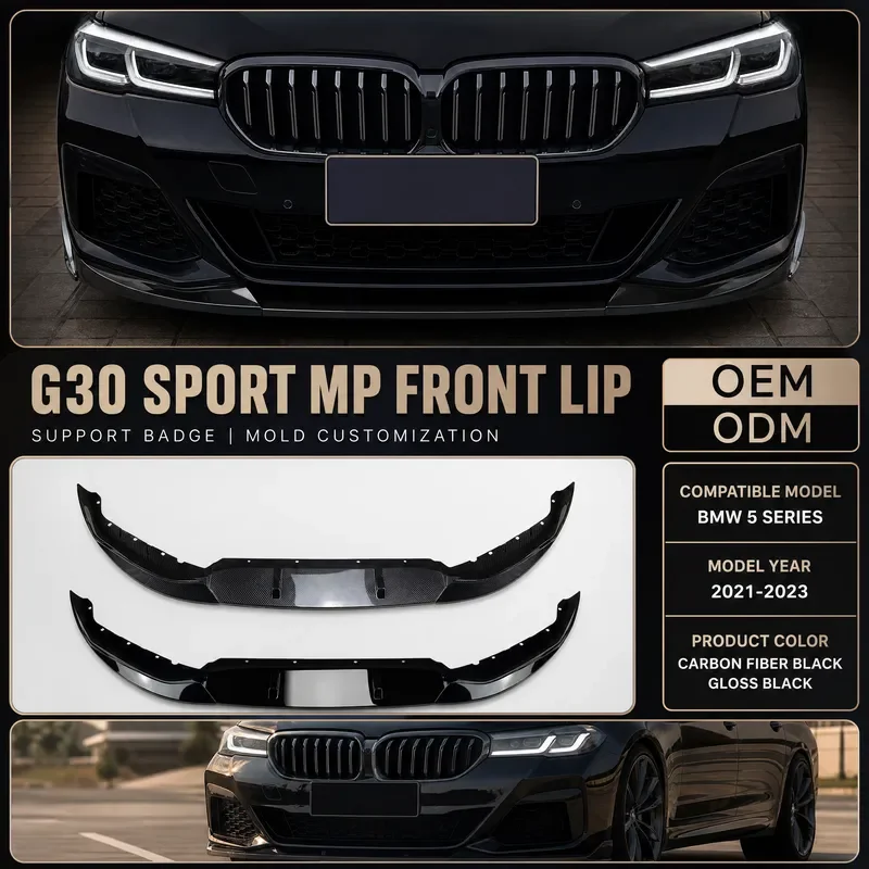 For BMW 5 Series G30 G31 M Sport 2021-2023 525i 530i Front Lip Bumper Splitter Body Kit Auto Accessories Modification