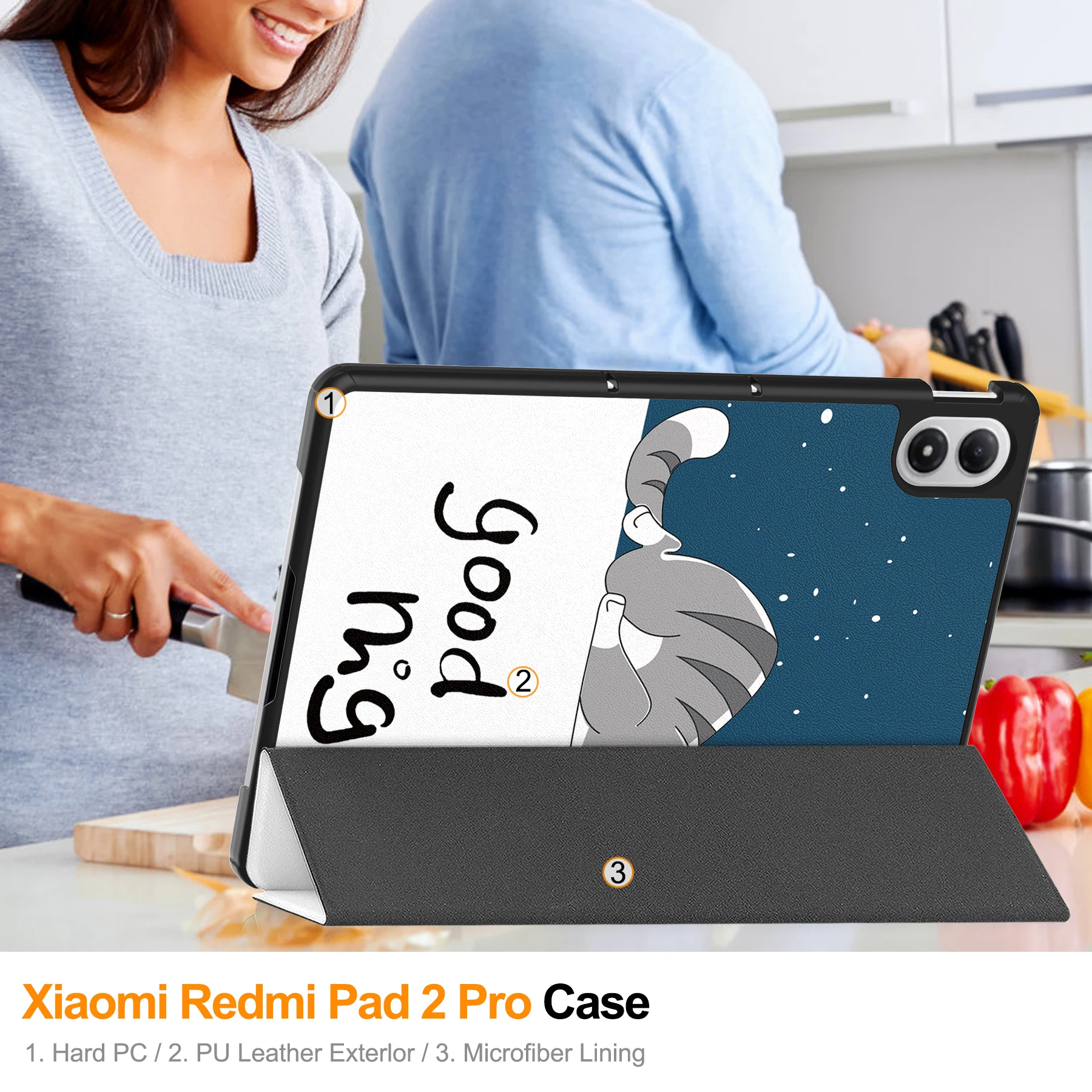

Для Xiaomi Redmi pad 2 Pro 12,1 дюйма 2025 чехол трехскладная магнитная подставка чехол для планшета со складной подставкой и автоматическим режимом сна
