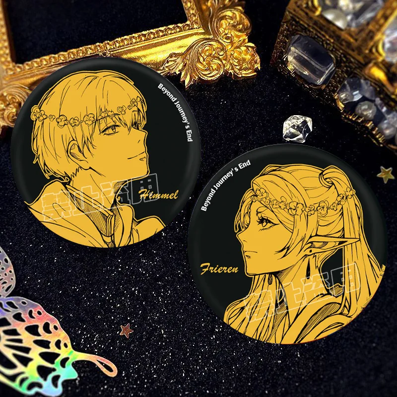 

58mm/75mm Frieren: Beyond Journey's End Anime Badge Frieren/Himmel ACG Goods Bag Pendant Decoration Favorite Gift