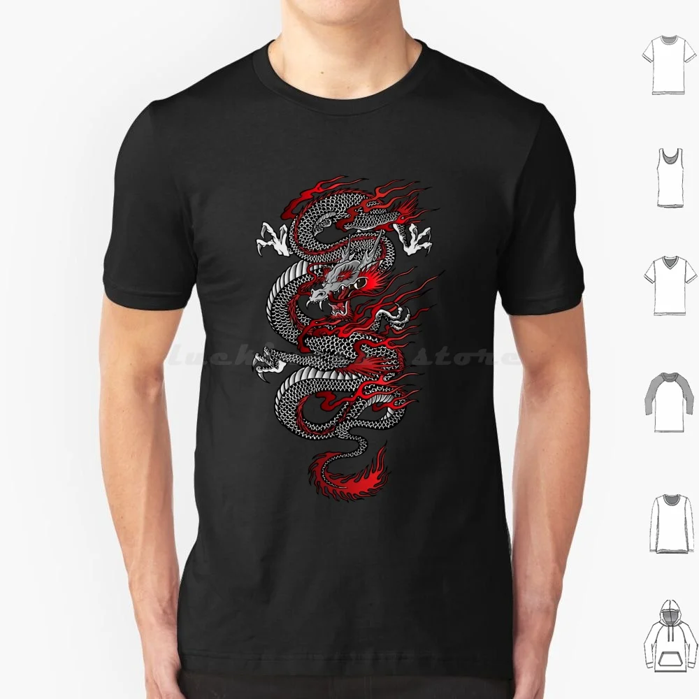 Asian Dragon T Shirt Cotton Men Women DIY Print Dragon Asian Japan Japanese Korea Korean Fighter Martial Arts Wing Chun Fire