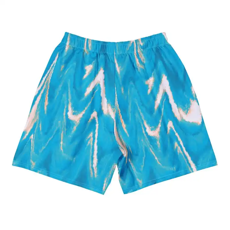 Popular 2026 Wave Pattern Full Print Beach Pants for Children, Both Men and Women, Summer Casual Beach Couple Shorts, Plus Size