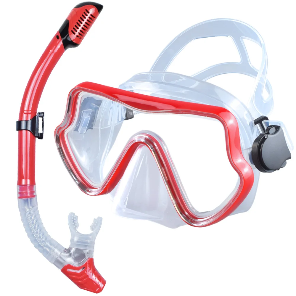 JoyMaySun Tauchmaske Schnorchelset für Erwachsene, gehärtetes Glas, professionelle Panorama-Schnorchelausrüstung, Schwimmtraining, Schnorchelset 10