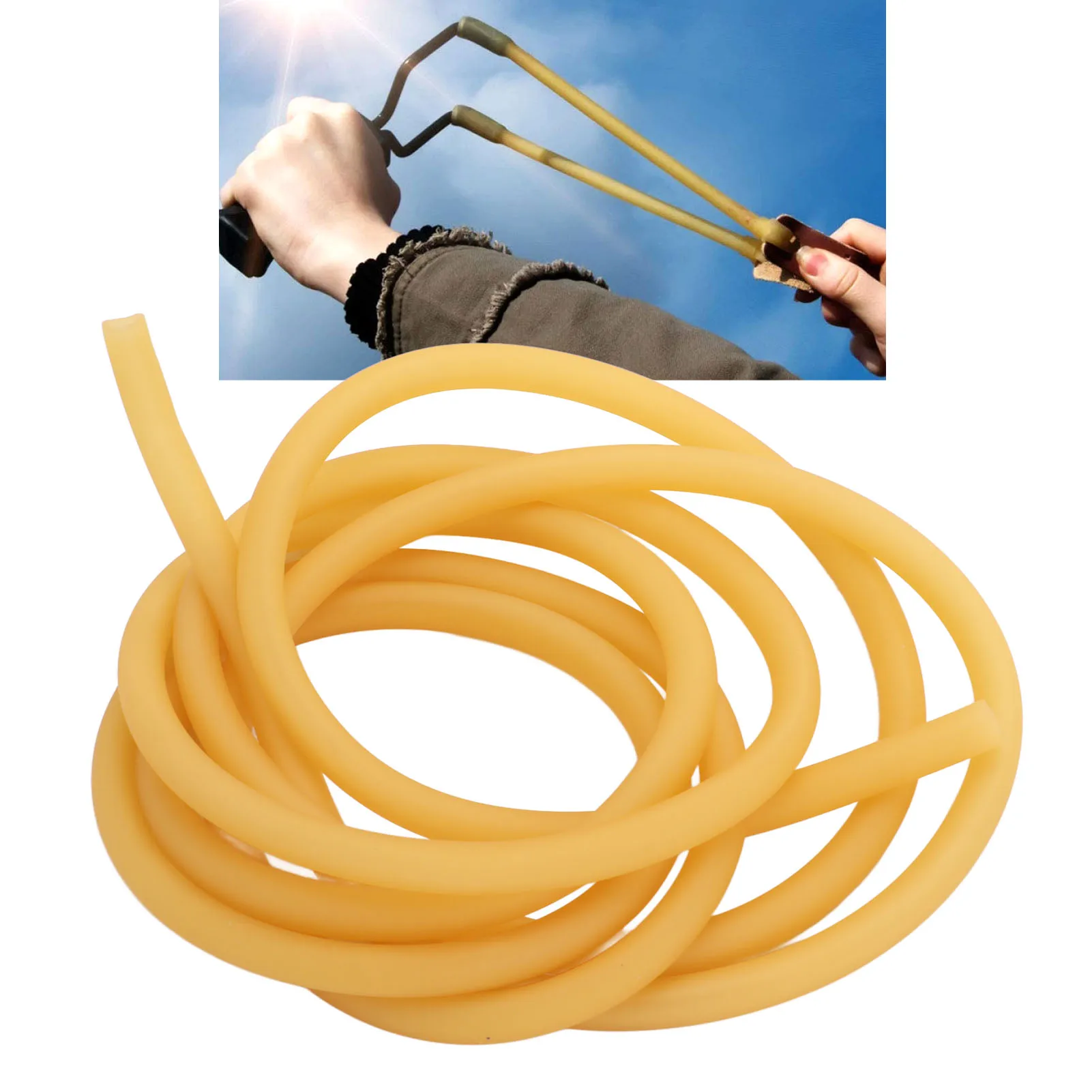 Natural Rubber Hose Latex Rubber Band Fast Resilience Reusable for Slingshots Making for Fitness Exercises for Outdoor Hunting