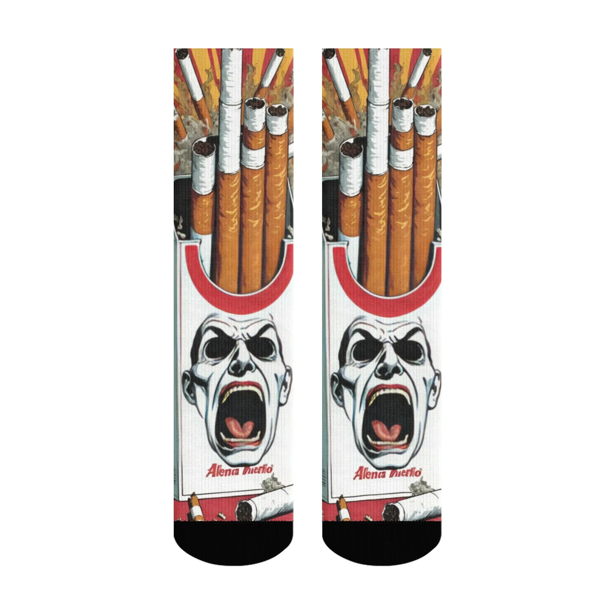 Calzini da uomo pazzi e divertenti per sigarette Calzini hip-hop da strada alla moda retrò Calzini casual comodi e traspiranti Novità regalo per feste