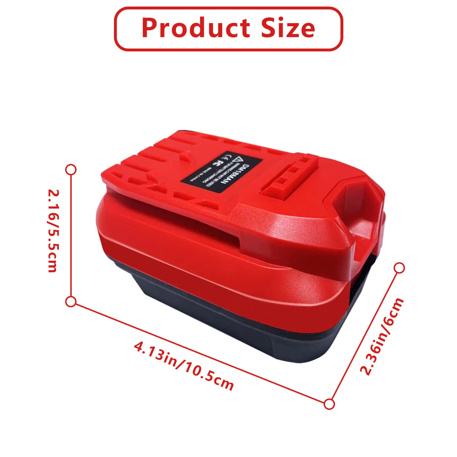 BatteryAdapter Converter for Dewalt18V Milwaukee M18 Li-ion toCraftsman18V Cordless  PowerTools, DM18MAN Replacement Adaptor