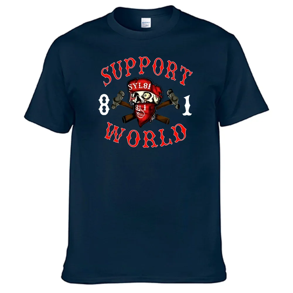 Support 81 World Hells Angels T Shirt Unisex 100% Cotton Top Sales Shirt N02