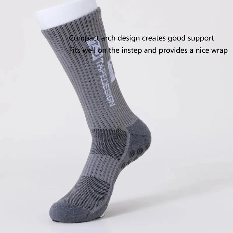 Non-slip Football Socks Round Silicone Towel Bottom Professional Competition Running Training Socks Shock-Absorbing Grip Socks