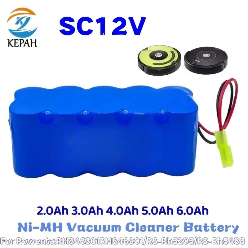 

Аккумулятор Ni-CD 12В SC, перезаряжаемый | Аккумулятор повышенной емкости 6.0 Ач для робота-пылесоса Rowenta, совместим с моделями RH5488/RH846301/RH846901/RS-Rh5205
