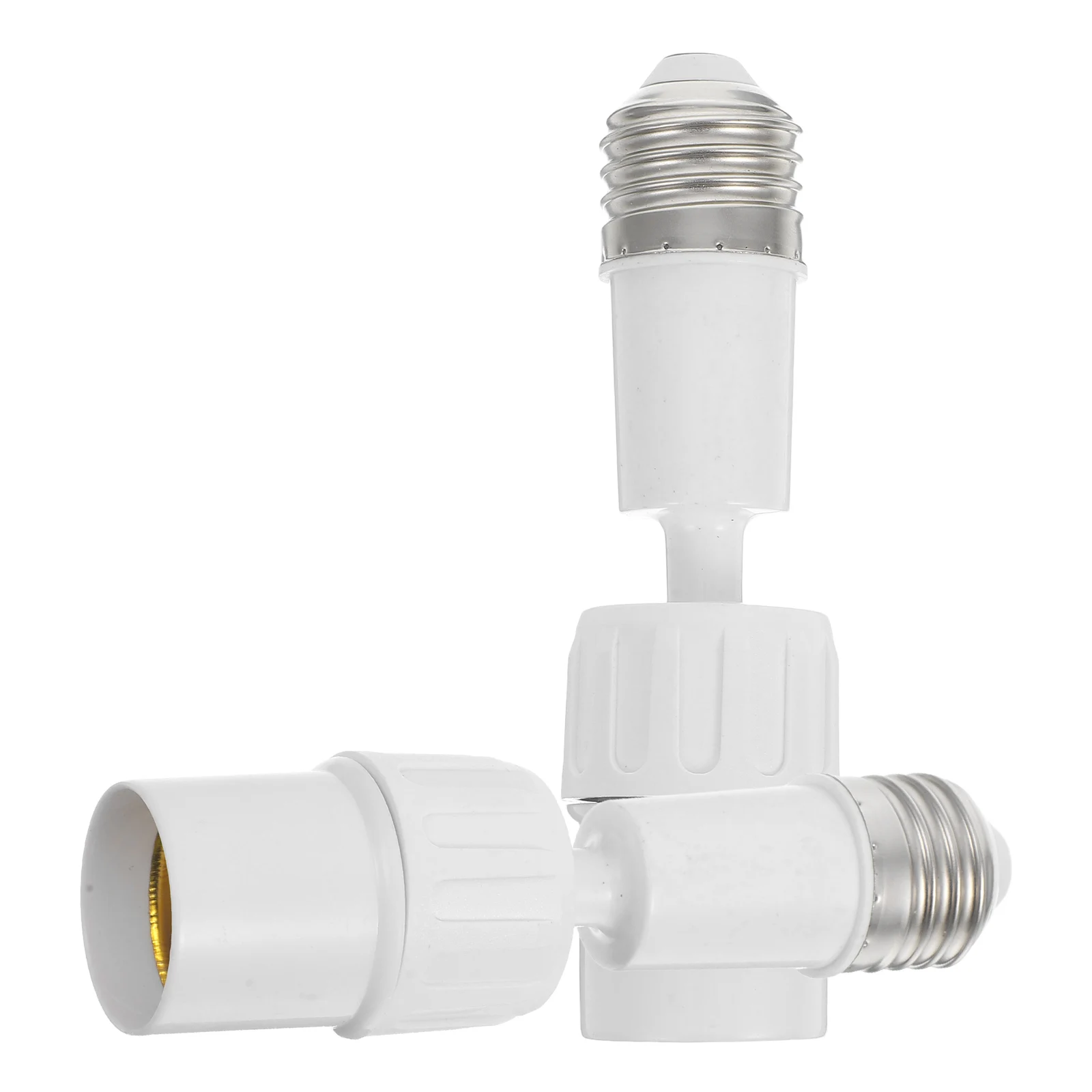 2pcs E27 Light Bulb Socket Converter Flexible 360° Adjustable Extender Adapter Replacement Holder Base For Led Bulbs Lamp
