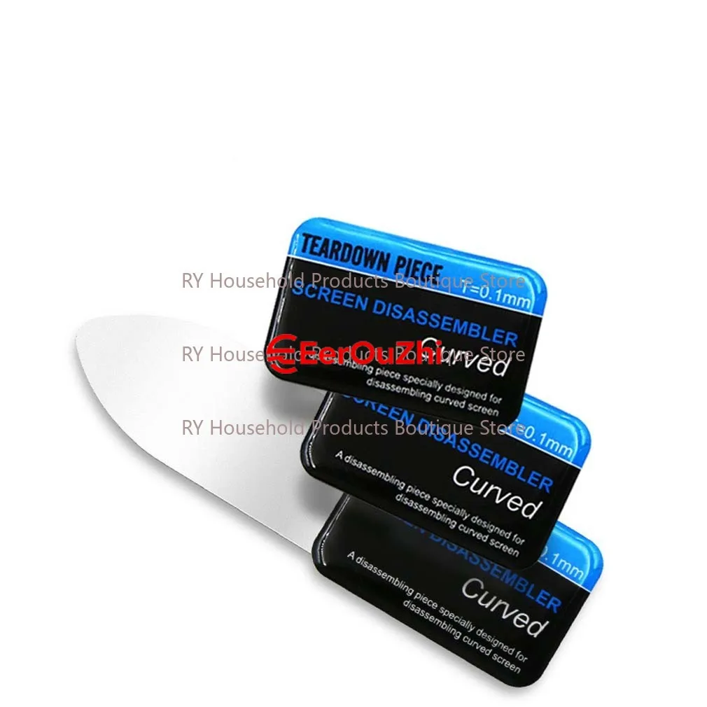 Obile Phone Curved LCD Screen Spudger Opening Pry Card Tools Ultra Thin Flexible Mobile Phone Disassemble Steel Metal