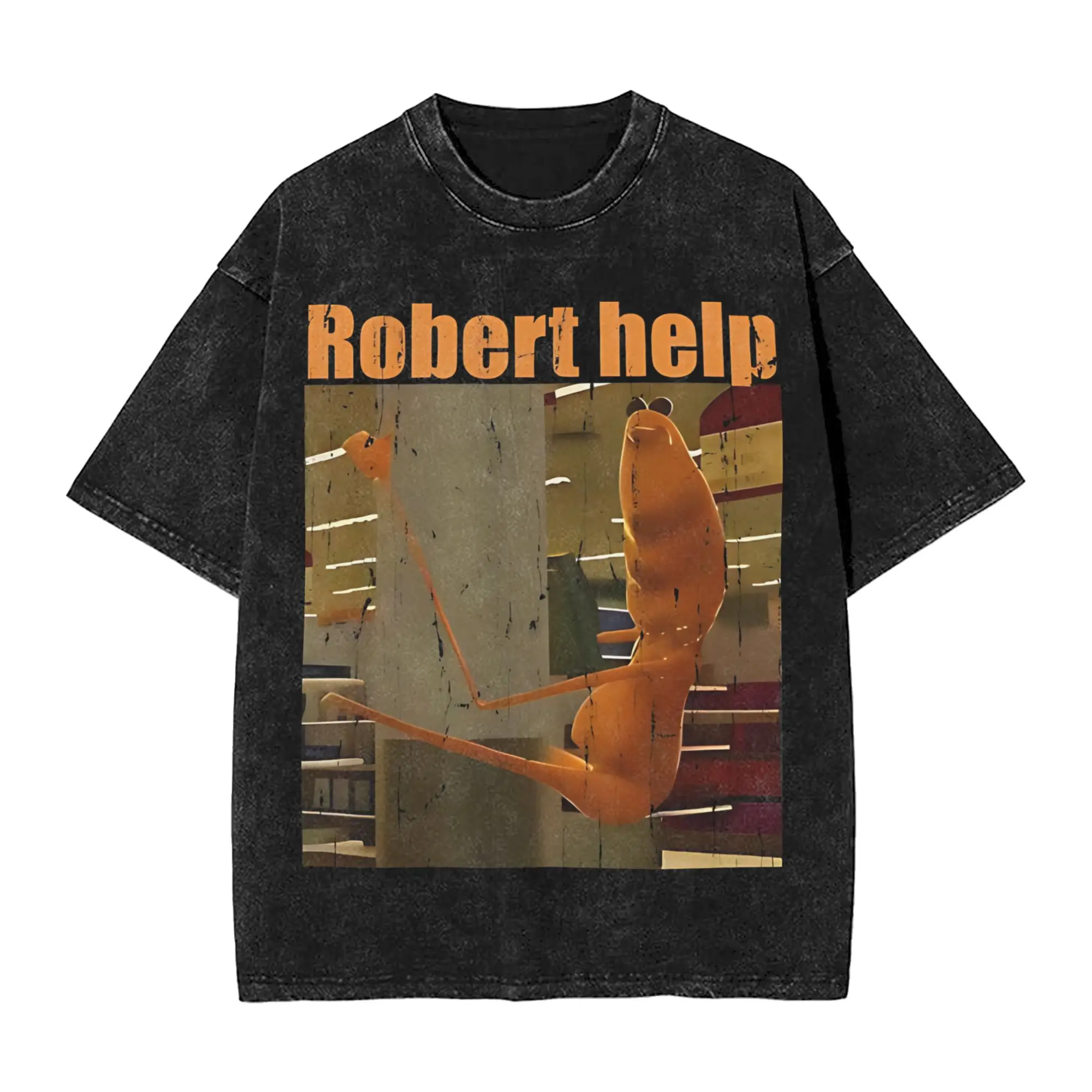 

Marcus the Worm Robert Help футболки в стиле хип-хоп из стираного хлопка футболка большого размера винтажная для мужчин и женщин уличная одежда летние топы футболки